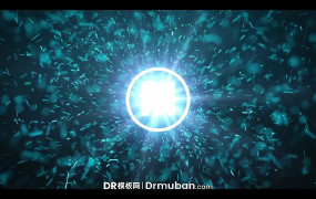 达芬奇模板 微电影开场粒子飞舞动态logo展示DR模板下载
