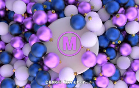DR短视频模板 圣诞彩灯动态logo展示达芬奇模板