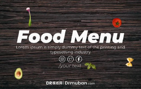 朋友圈视频DR模板 餐厅食物菜单动态图文展示达芬奇模板
