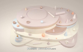 达芬奇模板 3D场景动态母婴品牌logo展示DR模板下载