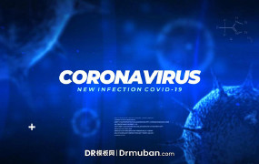 DR模板 冠状病毒爆发新闻视频防治宣传达芬奇模板下载