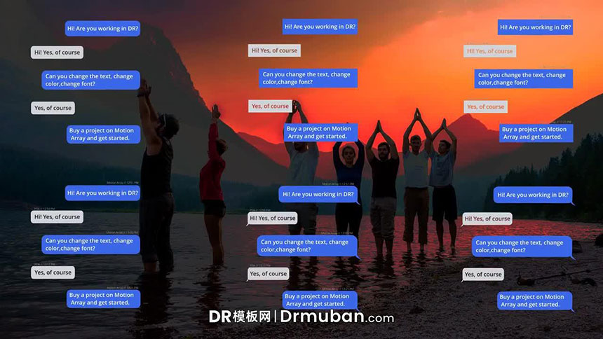 达芬奇预设 信息对话框聊天记录DR字幕预设下载-DR模板网