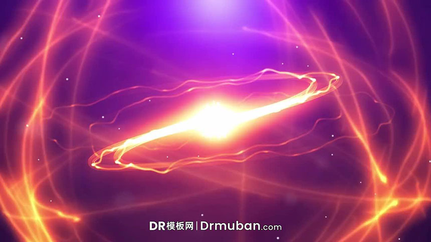 DR模板 炫酷粒子流对撞爆炸效果动态logo展示达芬奇模板下载-DR模板网