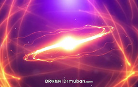 DR模板 炫酷粒子流对撞爆炸效果动态logo展示达芬奇模板下载
