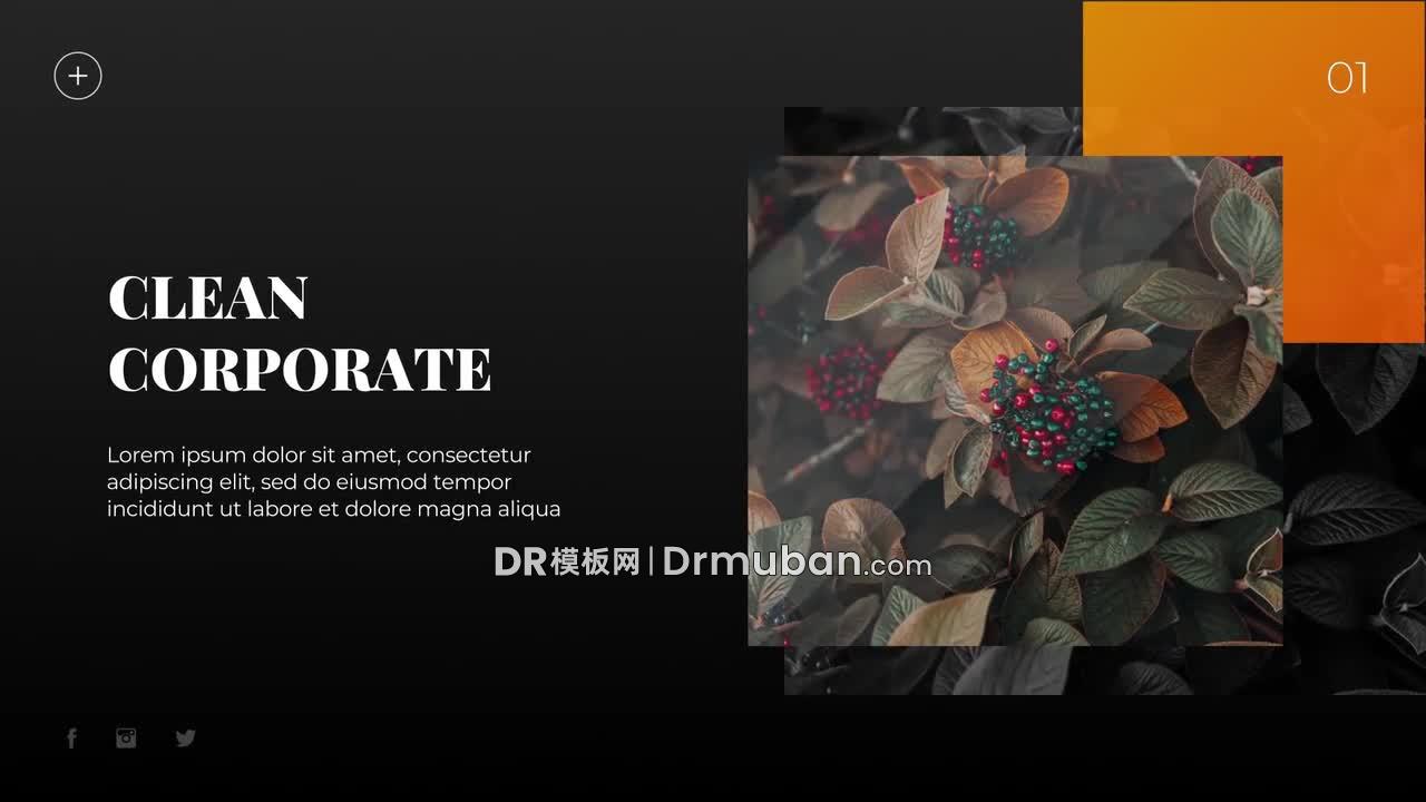 达芬奇模板 现代商业活动幻灯片动态图文展示dr模板下载-DR模板网