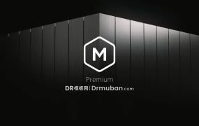 达芬奇模板 黑色奢侈品牌企业宣传片头logo展示DR模板